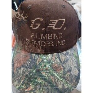 G.O Plumbing Company Camo And Dark Brown Hat